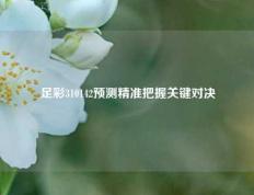 足彩310142预测精准把握关键对决