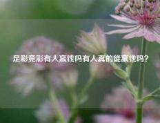 足彩竞彩有人赢钱吗有人真的能赢钱吗？
