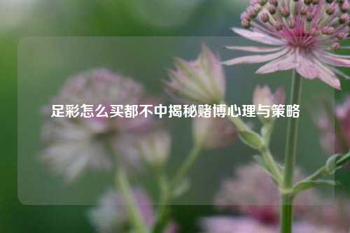 足彩怎么买都不中揭秘赌博心理与策略