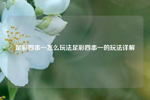 足彩四串一怎么玩法足彩四串一的玩法详解