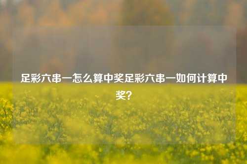 足彩六串一怎么算中奖足彩六串一如何计算中奖？